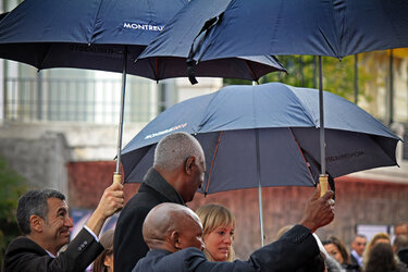 Abdou Diouf, président de la Francophonie, Montreux 2010